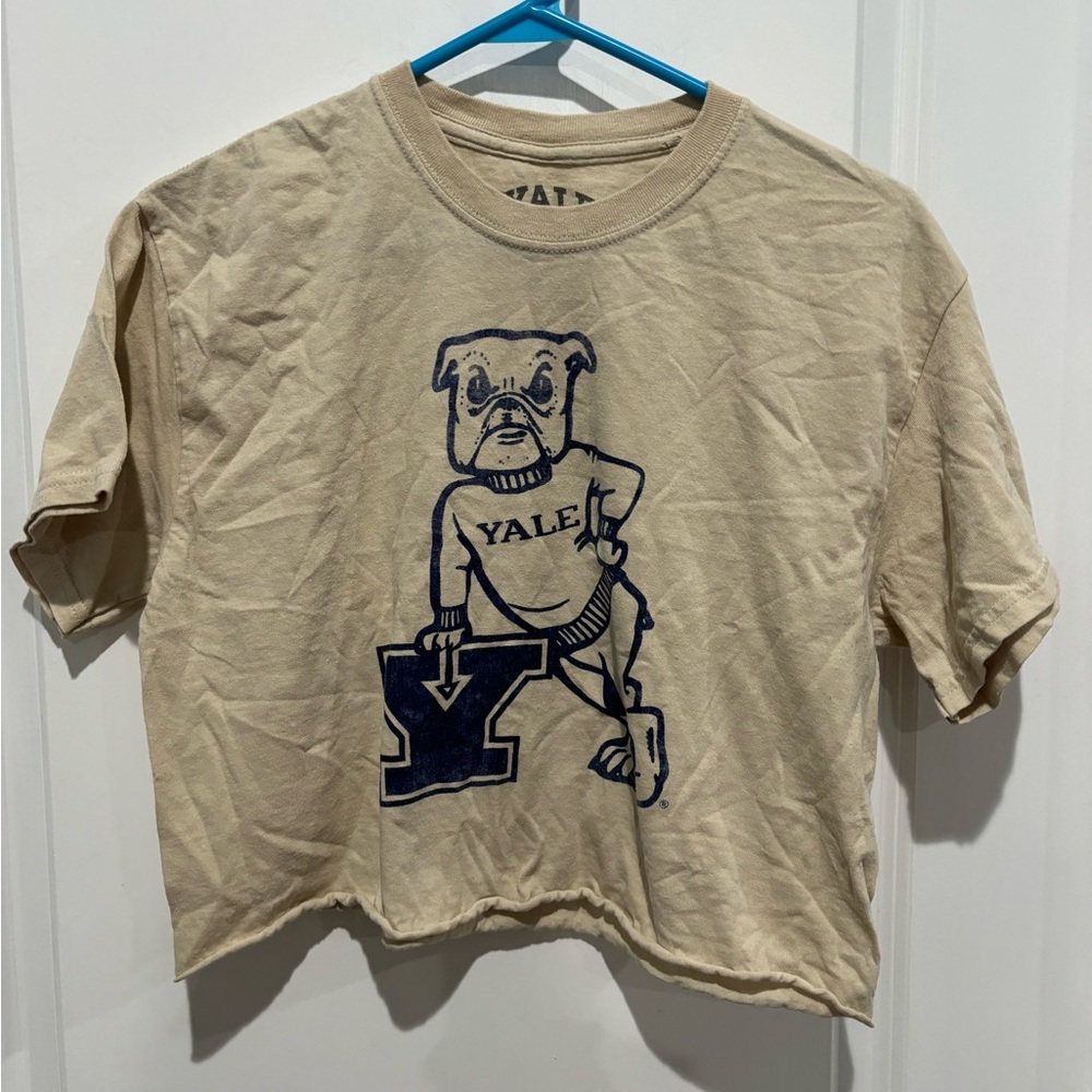 Yale Cut off cropped Tee, Sz M